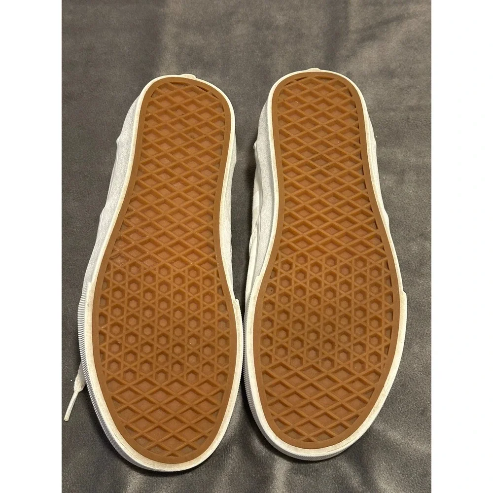 Vans Era Checkerboard White Off White Canvas Low Top Sneakers Womens 8